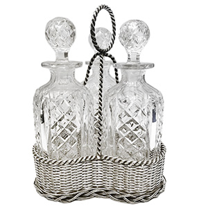 Silver Plated Tantalus Decanter Stands