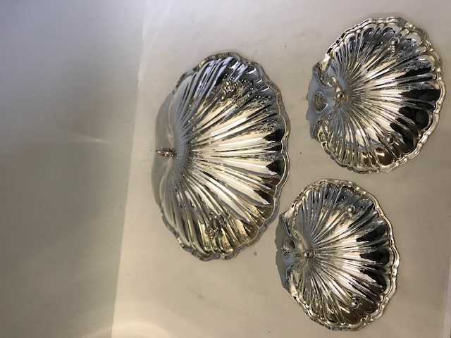 Set of Three Reed & Barton Silver Plated Shell Shaped Dishes