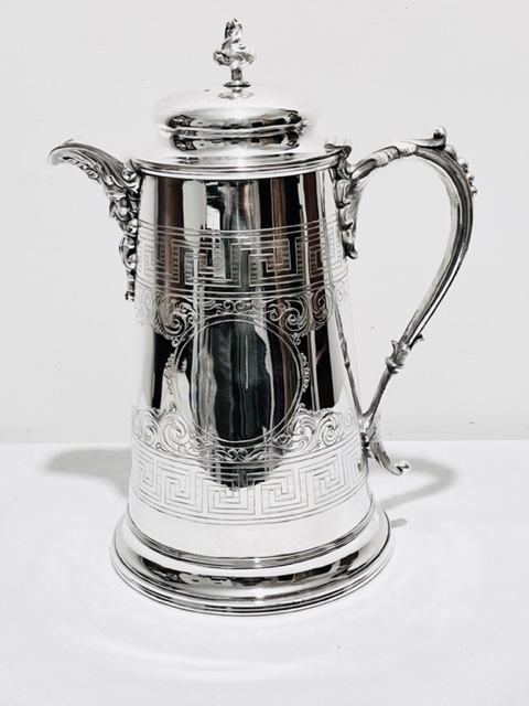 Large Antique Silver Plated Lidded Tankard or Flagon (c.1880)