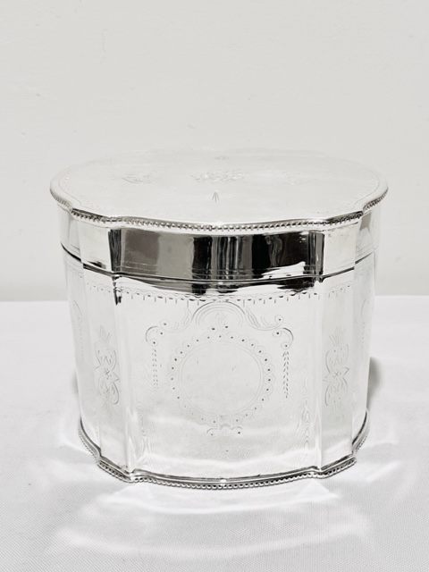 Handsome Antique Silver Plated Biscuit Box (c.1880)