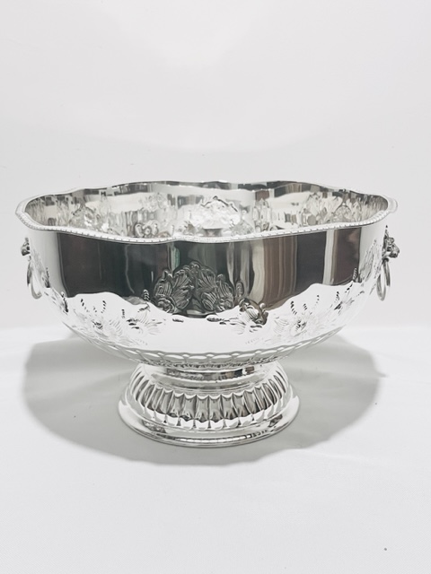 Vintage Large Silver Plated Punch Bowl (c.1940)