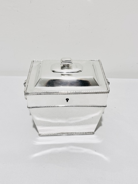 Antique Silver Plated Rectangular Tea Caddy (c.1920)