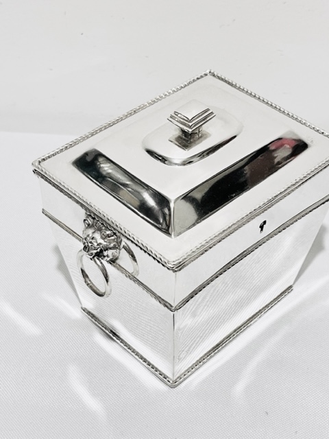 Antique Silver Plated Rectangular Tea Caddy
