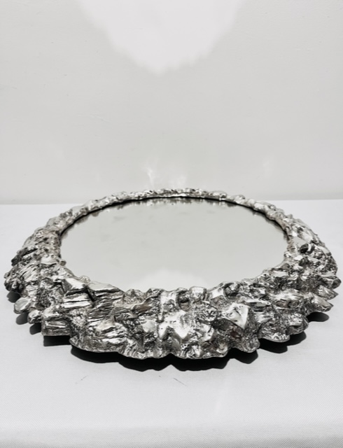 Handsome Antique Silver Plated Mirror Plateau (c.1880)