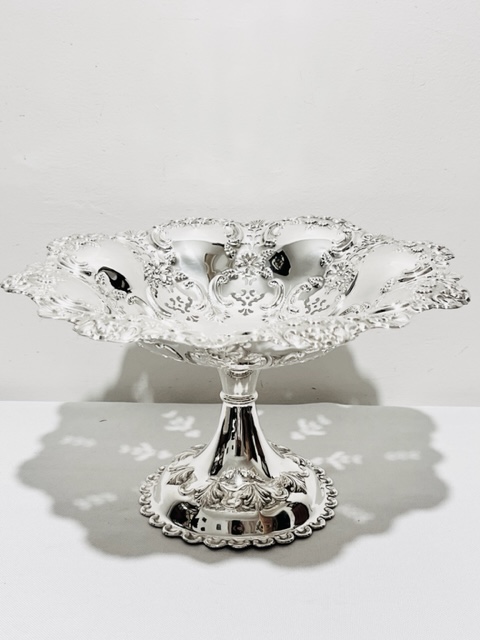 Pretty Antique Silver Plated Fruit or Cake Comport