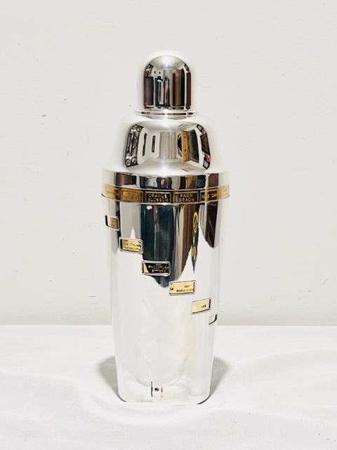 British Made Silver Plated Dial A Drink Cocktail Shaker (c.1930)