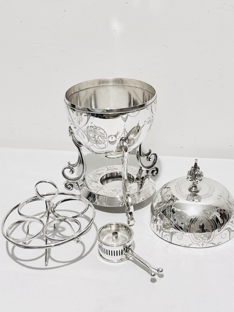 Attractive Antique Silver Plated Oval Egg Boiler or Coddler