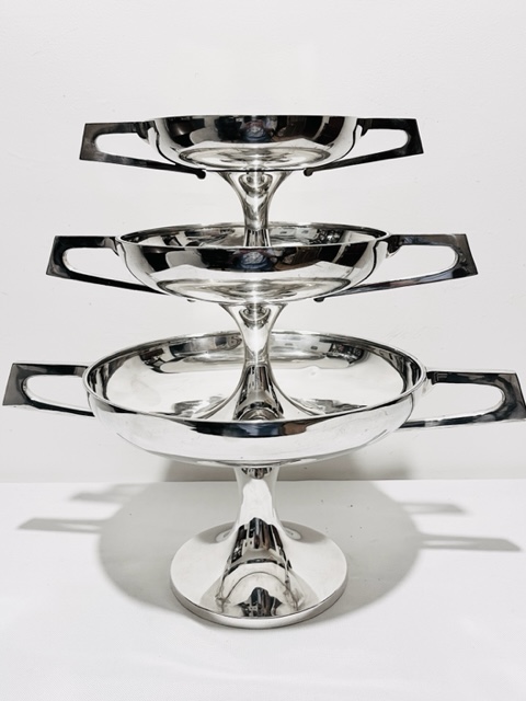 Antique Silver Plated Set of Graduating Bowls (c.1920)