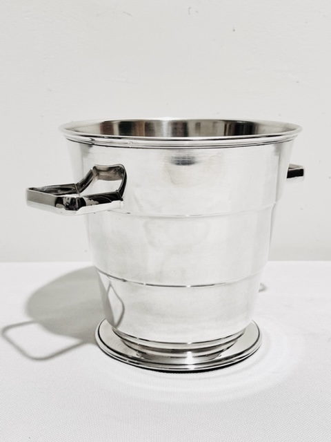 Art Deco in Design Silver Plated Ice Bucket or Pail (c.1940)