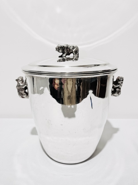 Mid 20th Century Silver Plated Plain Body Ice Bucket or Pail
