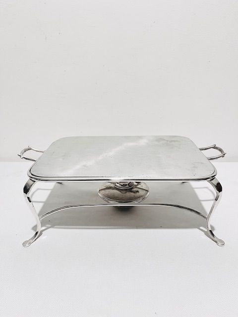 Antique Silver Plated Warming Stand with Original Burner (c.1920)
