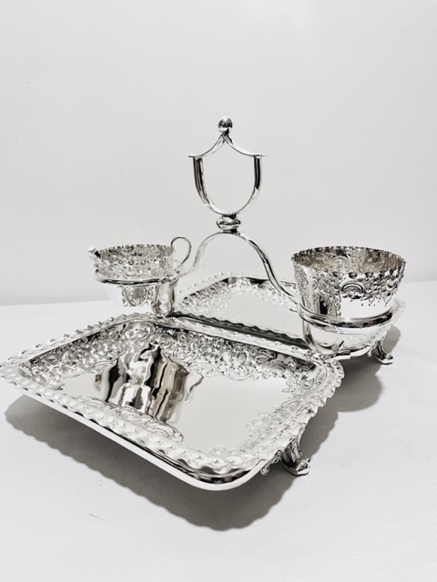 Antique Silver Plated Strawberry Serving Set (c.1880)