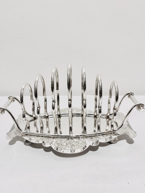 Attractive Antique Silver Plated Toast Rack (c.1880)