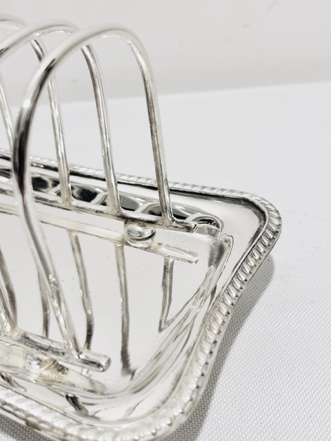 Rectangular Antique Silver Plated Toast Rack