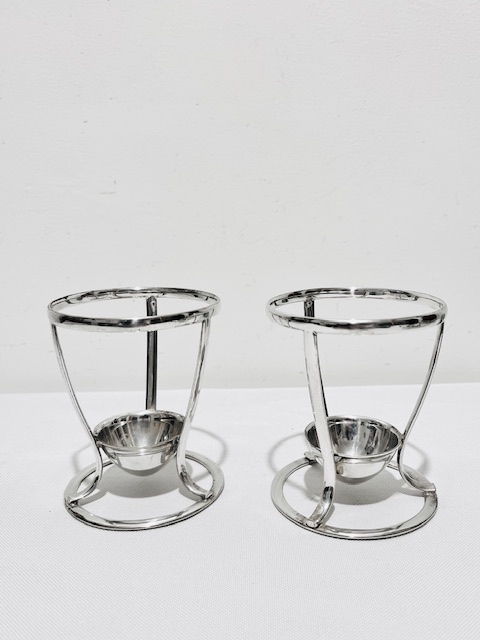 Pair of Antique Silver Plated Hamilton Codd Bottle Holders