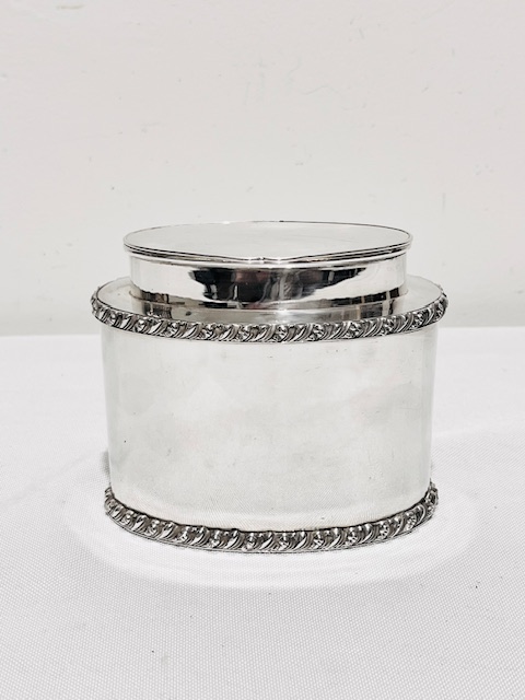 Oval Antique Silver Plated Tea Caddy (c.1880)