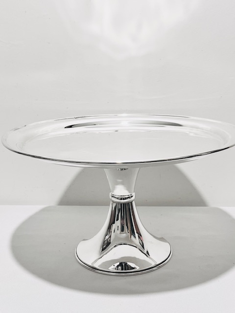Stylish James Dixon & Sons Antique Silver Plated Cake Stand Comport
