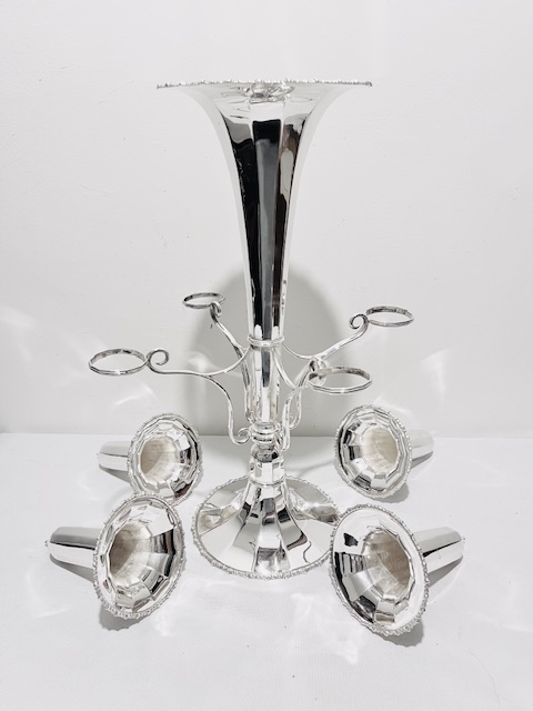 Tall and Imposing Antique Silver Plated Epergne
