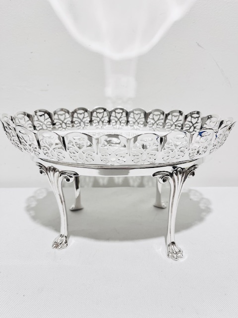 Vintage Silver Plated Comport with Removable Oval Dish (c.1930)