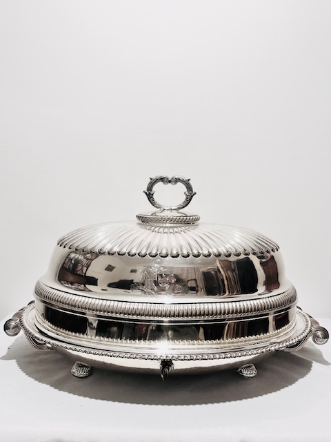 Handsome Old Sheffield Plate Meat Dome (c.1840)