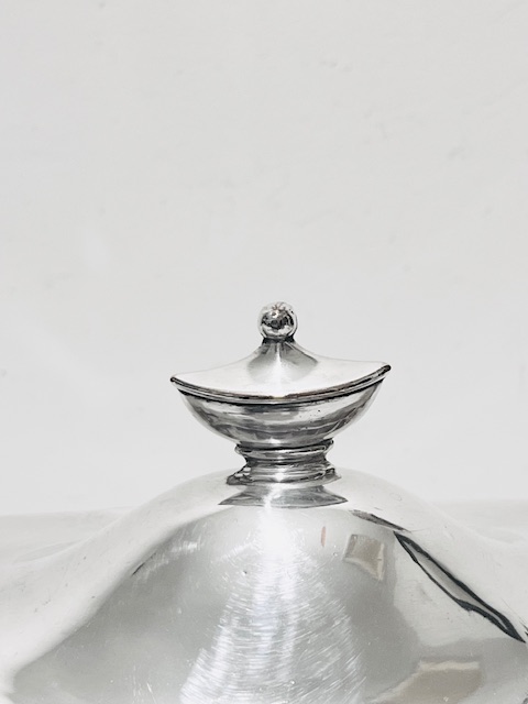 Antique Silver Plated Sauce Tureen Known as Adams Design