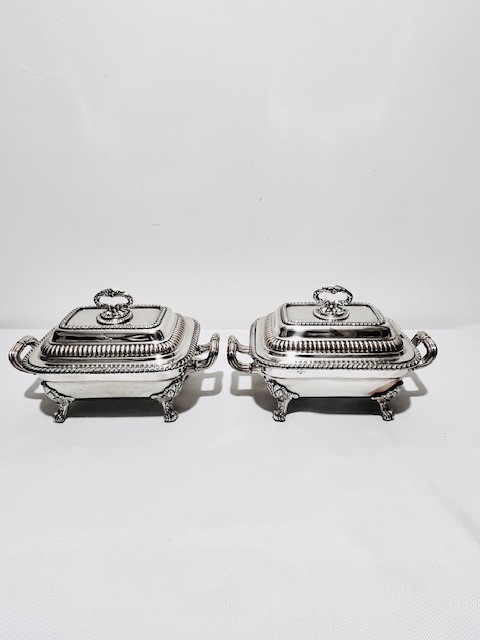 Handsome Pair of Old Sheffield Plate Sauce Tureens