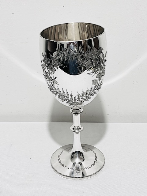 Walker & Hall Antique Silver Plated Goblet (c.1880)