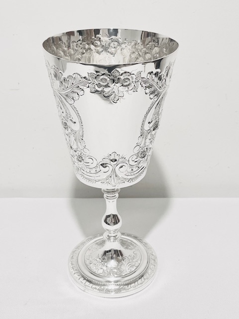 JH Potter of Sheffield Antique Silver Plated Goblet