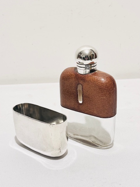 Antique Silver Plated Hip Flask by James Dixon & Son