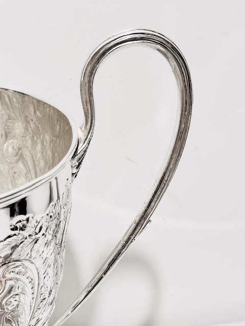 Tall Antique Silver Plated Football Trophy