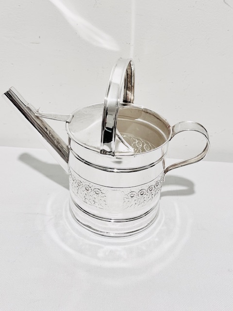 Rare Antique Silver Plated Indoor Watering Can (c.1900)