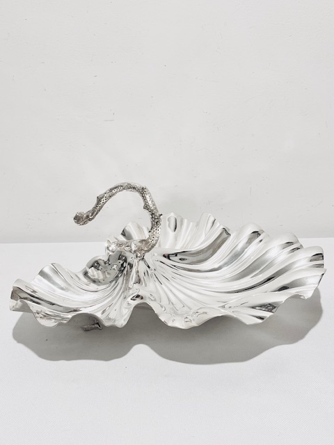Antique Silver Plated Triple Shell Dish (c.1880)