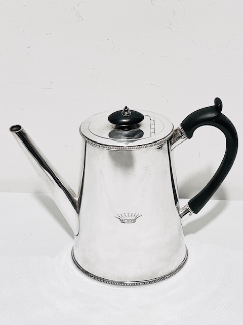 Stylish Elkington Antique Silver Plated Coffee Pot (c.1880)