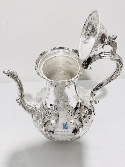 Antique Silver Plated Louis Design Coffee Pot