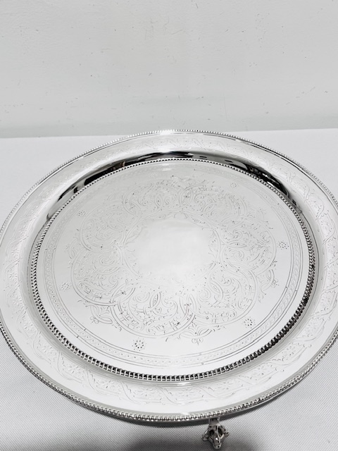 Antique Silver Plated Salver by Thomas Bradbury & Sons
