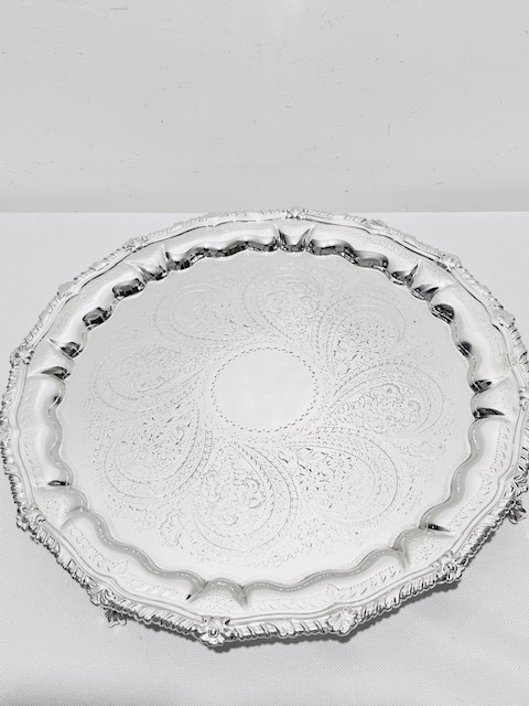Antique Silver Plated Salver by Joseph Rodgers & Sons