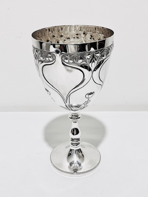 Handsome Antique Sterling Silver Goblet (1908)