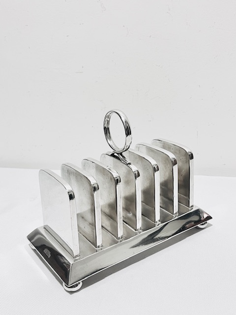 Unusual Novelty Antique Silver Plated Warmer Toast Rack