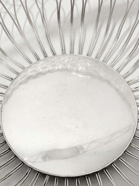 Old Sheffield Plate Round Antique Basket