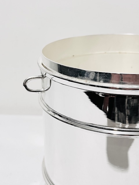 Antique Silver Plated Biscuit Box Modelled as a Lunch Box or Canister