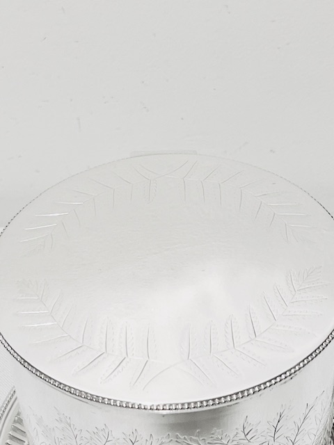 Antique Silver Plated Biscuit Box by Elkington & Company