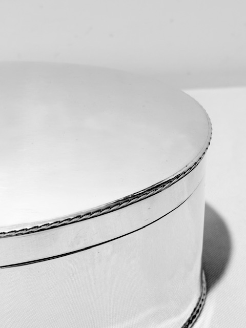 Antique Oval Silver Plated Wafer or Biscuit Box