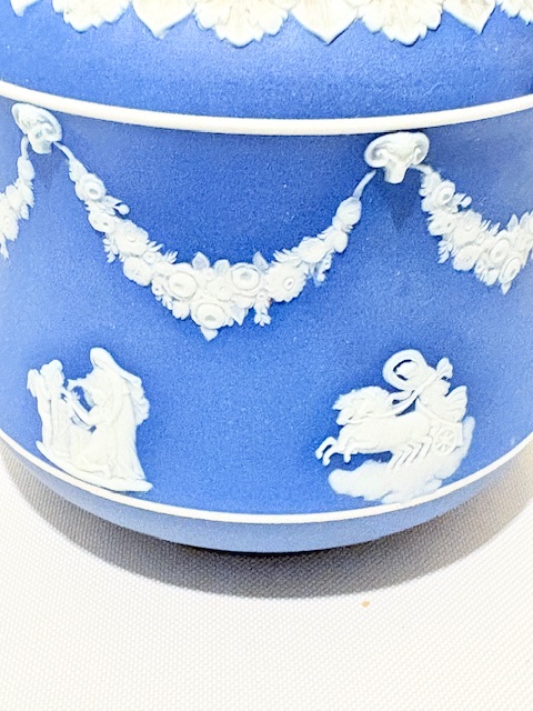 Antique Silver Plated and Ceramic Wedgwood Biscuit Box