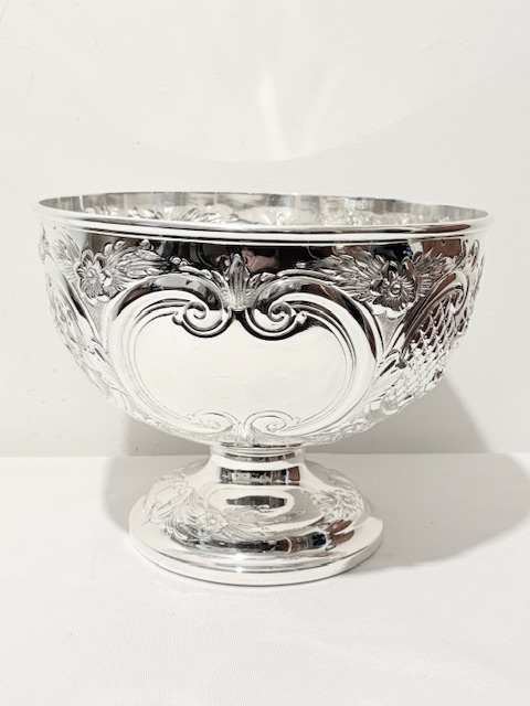 Antique Silver Plated Bowl on a Circular Pedestal Foot (c.1880)