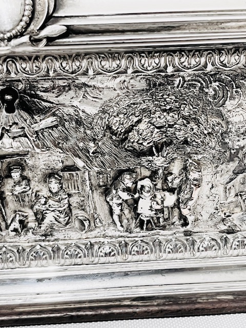 Elaborate Antique Silver Plated Electrotype Box