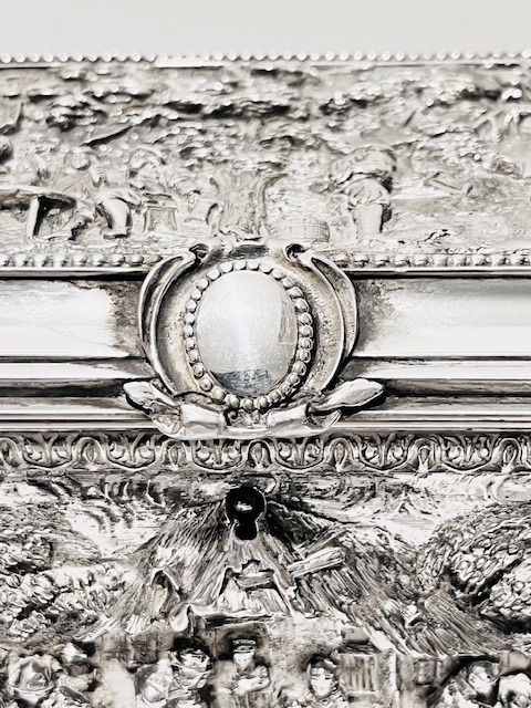 Elaborate Antique Silver Plated Electrotype Box
