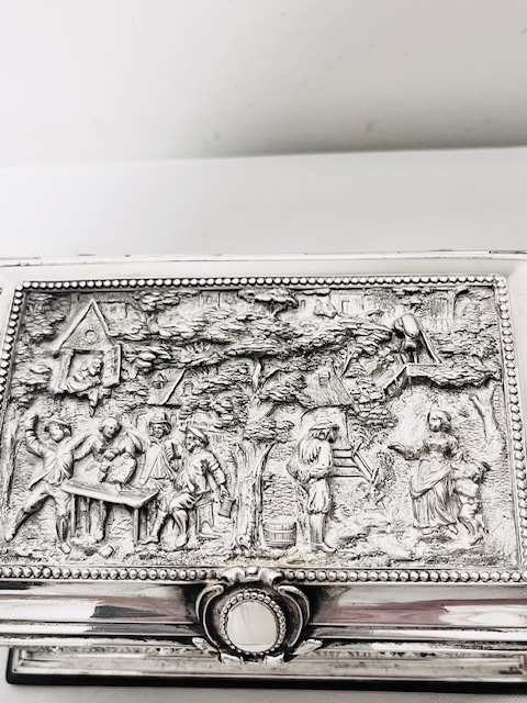 Elaborate Antique Silver Plated Electrotype Box