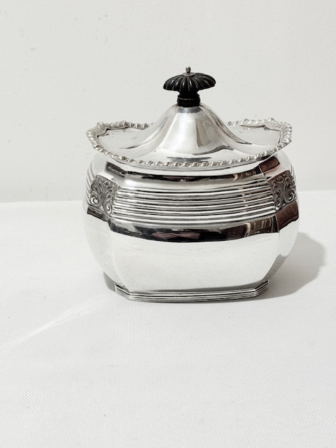 Antique Rectangular Silver Plated Tea Caddy