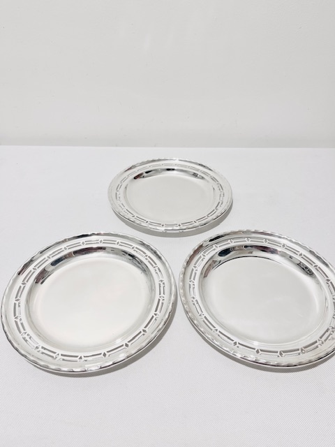 Vintage Silver Plated Three Tier Cake Stand with Loop Handle