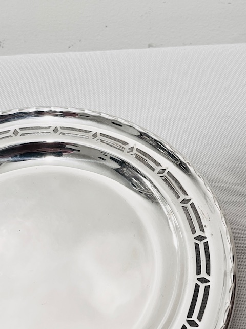 Vintage Silver Plated Three Tier Cake Stand with Loop Handle
